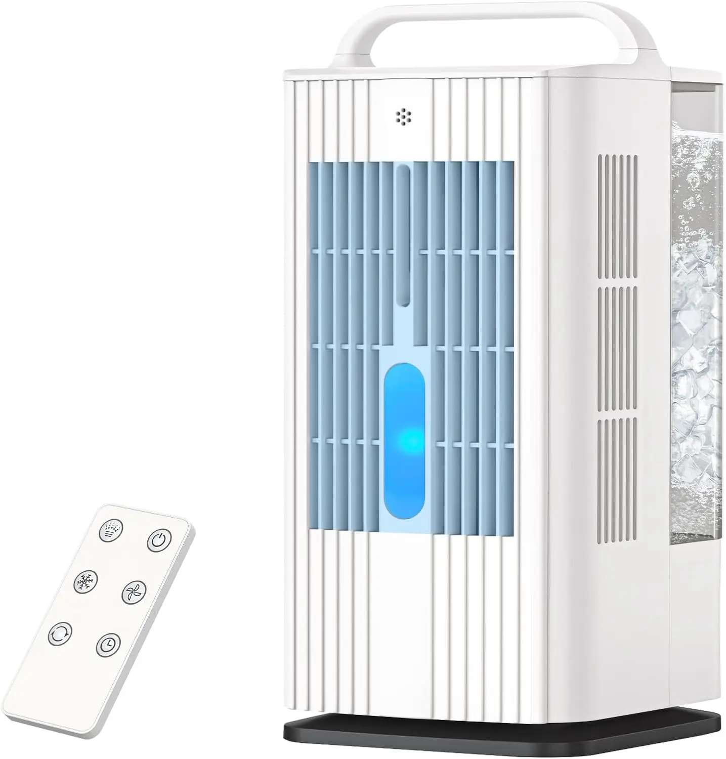 

4-in-1 Portable Air Conditioners: 1700ml Tank Mini Air Conditioner with 120° Oscillating 16.5ft Remote - Evaporative Air Cooler