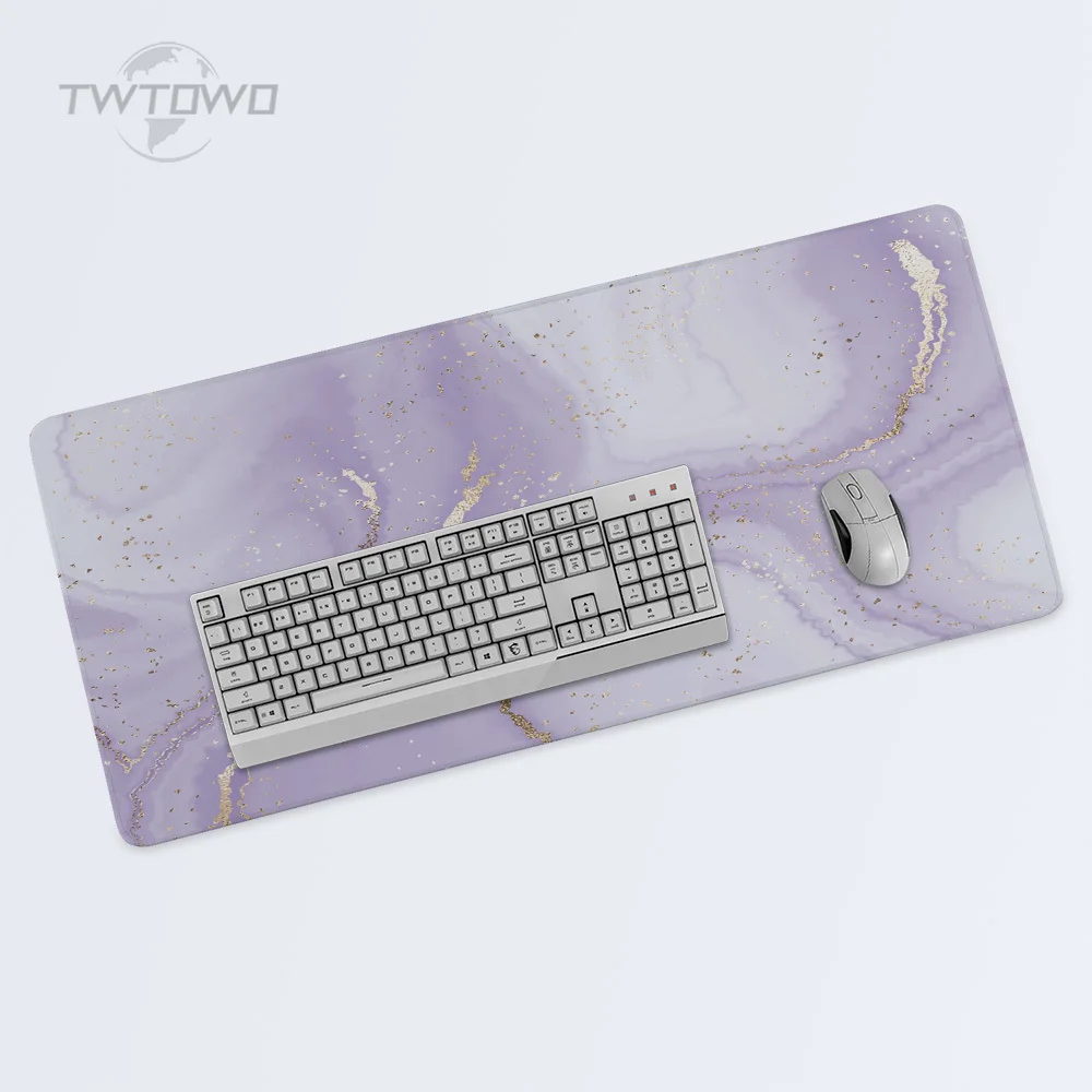 Mármore roxo Gaming Mouse Pad, XL Grande HD Mousepad, Playmat De Borracha Natural, Desktop Mouse Pad, Novo, XL