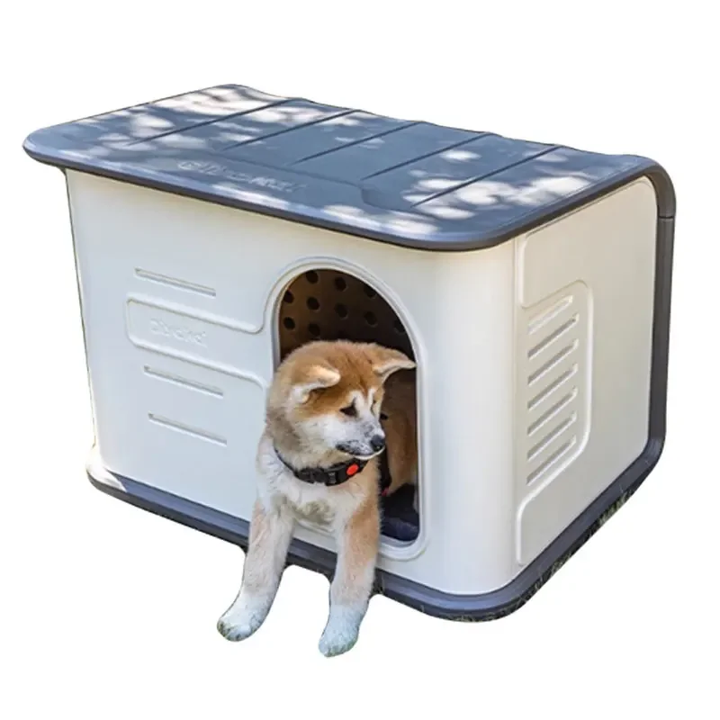 Kinying Brand Outdoor High Quality Plastic Pet House Waterproof Kennel Stackable dog kennel