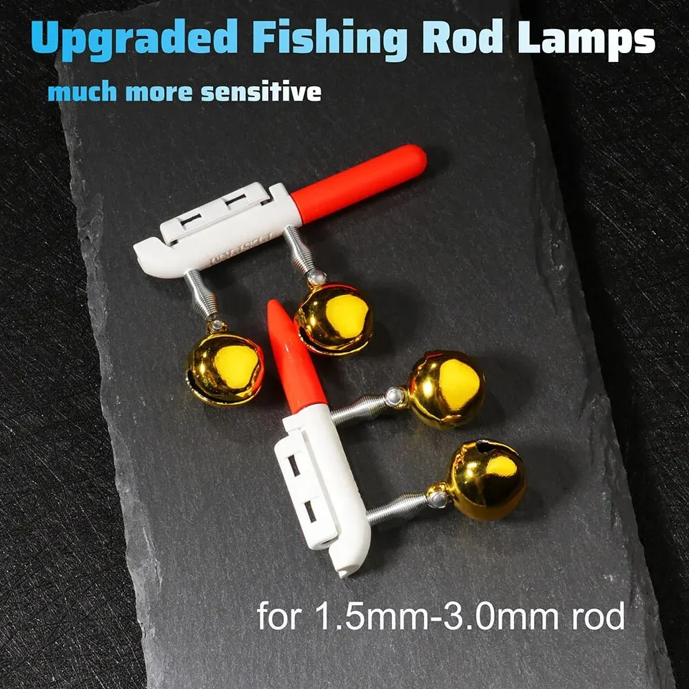 Fish Bite Alarm Double Bell Light USB Charger CR425 3.6V Battery Induction Lamp Bright Night Tool Kit Pesca Rod Tackle Flash LED image 6
