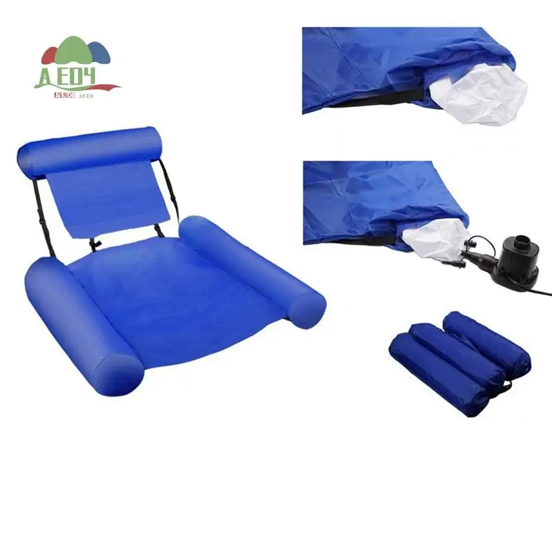 

AED4-Inflatable Float Row Floating Chair Backrest Recliner Floating Bed Sofa Outdoor Inflatable Swimming Floating Chair Easy To
