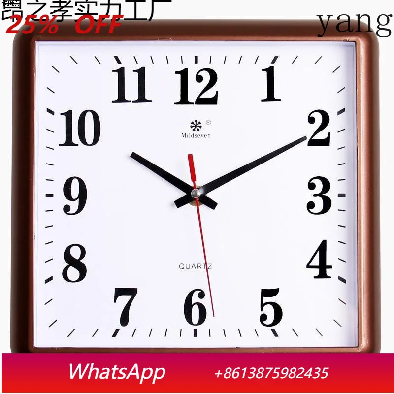 

LH quartz clock wall clock silent rectangular household wall watch personalized simple living room