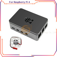 Raspberry Pi 4 ABS Case black white transparent Plastic Case Box Enclosure with fan for Raspberry Pi 4 Model B Pi 4B