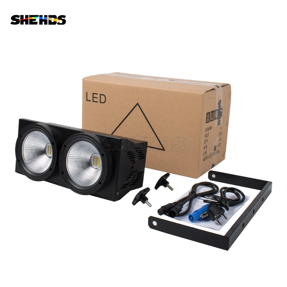 SHEHDS-LED Luzes da fase para DJ, 2 olhos, ESPIRÃO, 6in 1, RGBWA + luzes UV da parte da iluminação, disco, clube, casamento, 4 PCes, 2 PCes, 200W