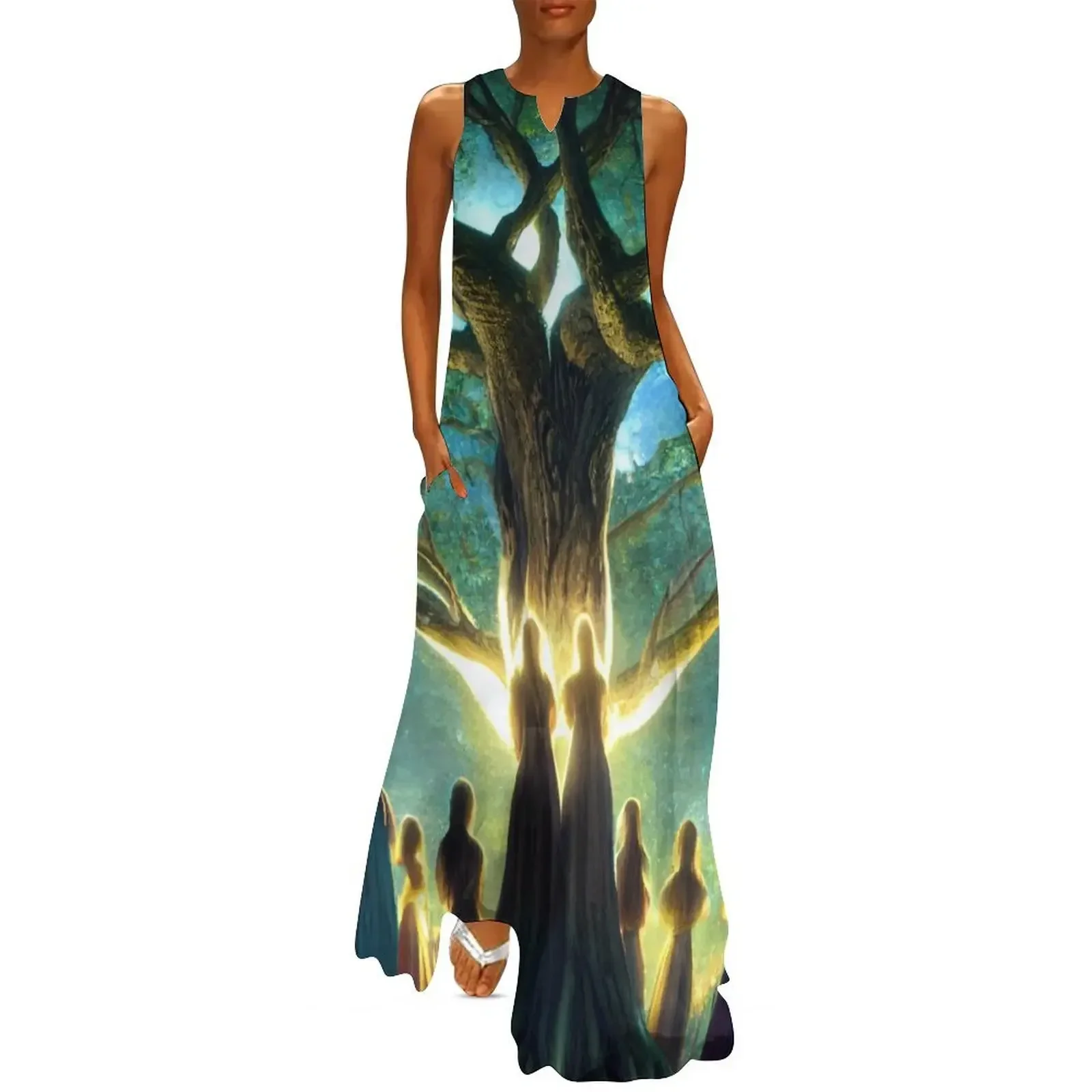 

Praying To The Mother Tree Long Dress Casual dresses ladies dresses for women 2025 birthday dress Dress