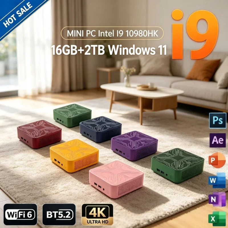 ポータブルゲーマーミニpc-win11-intel-i9‑10980hk-16gb-ram-2tb-ssd-bt52-高性能デスクトップミニコンピューター-ゲーミングワークステーション