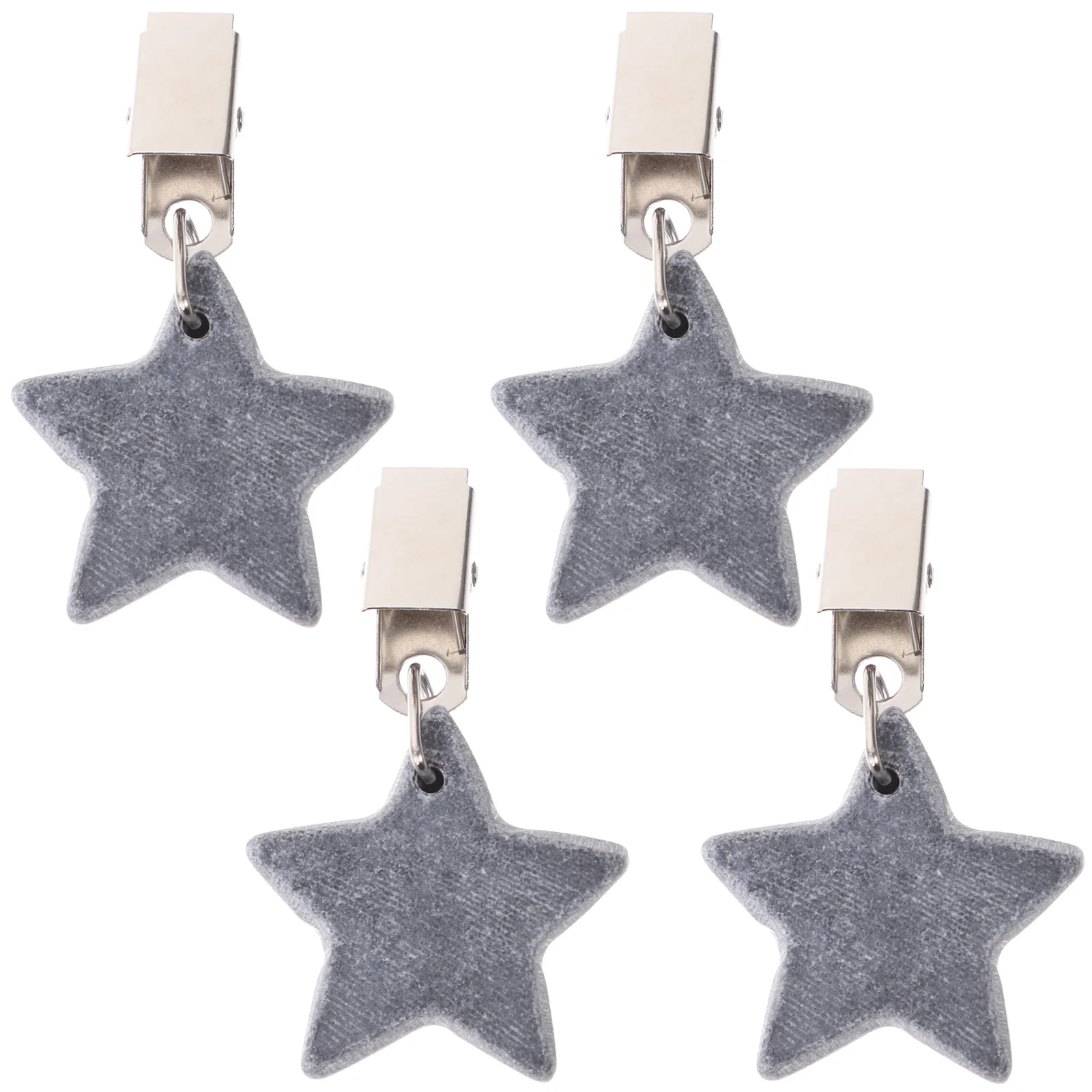 

4pcs Tablecloth Clips Grey Kitchen Dining Room Decor Outdoor Picnic Garden Accessories Delicate Weights Easy Install Remove