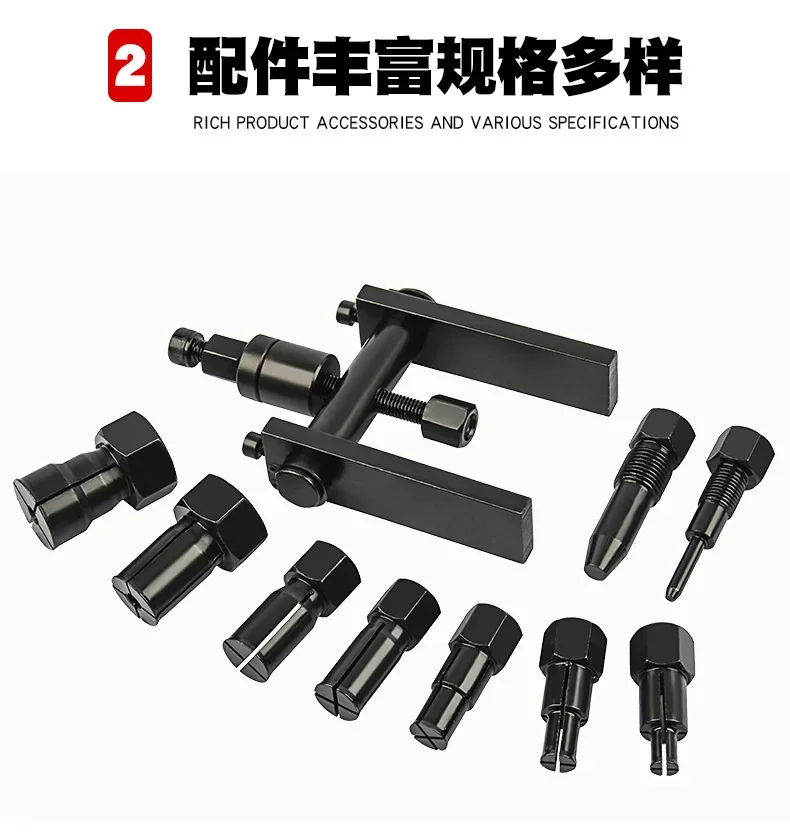 10pcs Practical Bearing Puller Motorcycle Bearing Removal Tool Puller with Box Motorcycle Internal Bearing Puller Kits