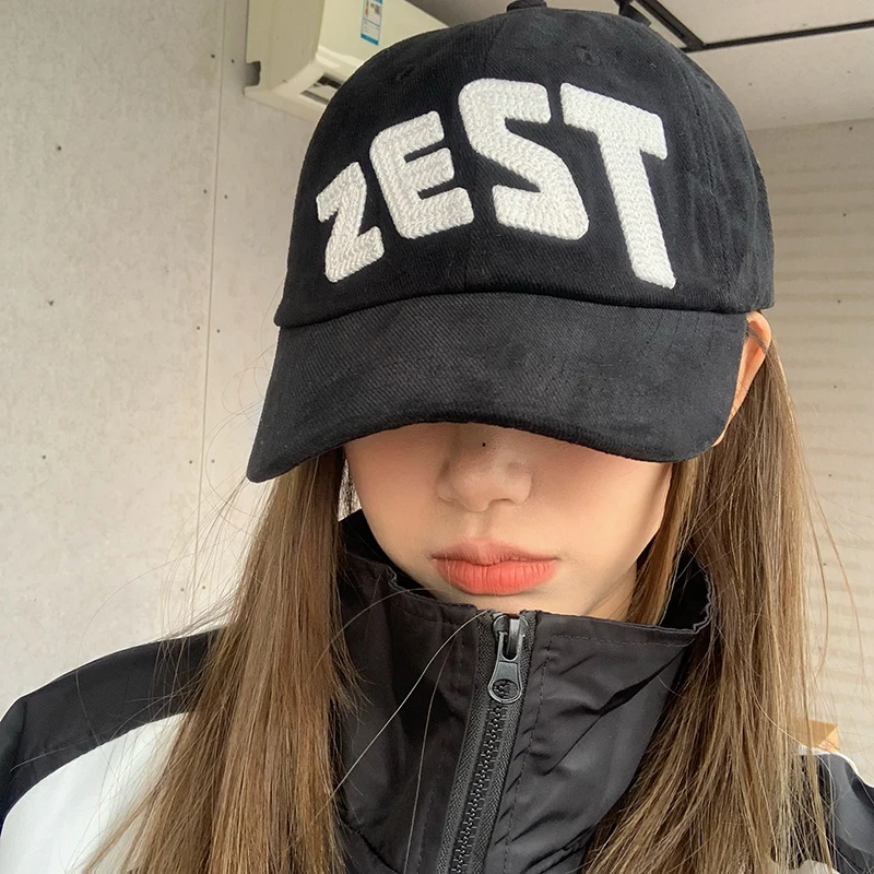 

Spring and Autumn New Hat Women Simple Fashion Curved Roof Baseball Cap Summer Three-dimensional Letter Pattern Cap