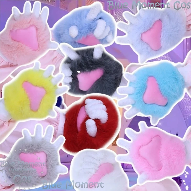 Kig кигуруми меховой костюм лапы перчатки кигуруми кошачьи лапы животное ярких цветов пушистые косплей перчатки без пальцев аксессуары для тигра Comic Con