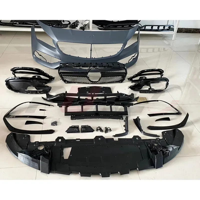 

Популярные автомобильные аксессуары для Mercedes-Benz CLA-класса W117 (2014-2019), тюнинг под стиль CLA45 S, включая передний и задний бамперы с решеткой радиатора.