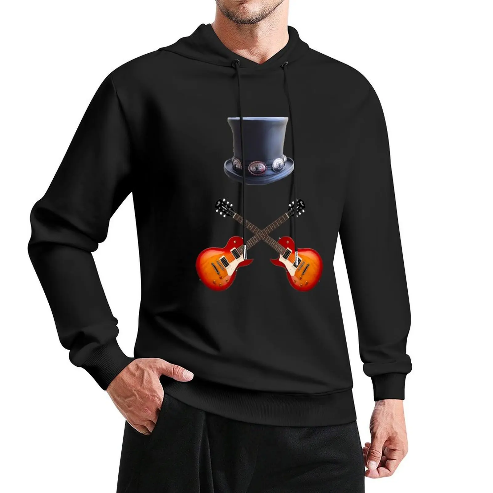

guitarist rock n roll rockstar slash from guns n roses Pullover Hoodie men's coat tracksuit men