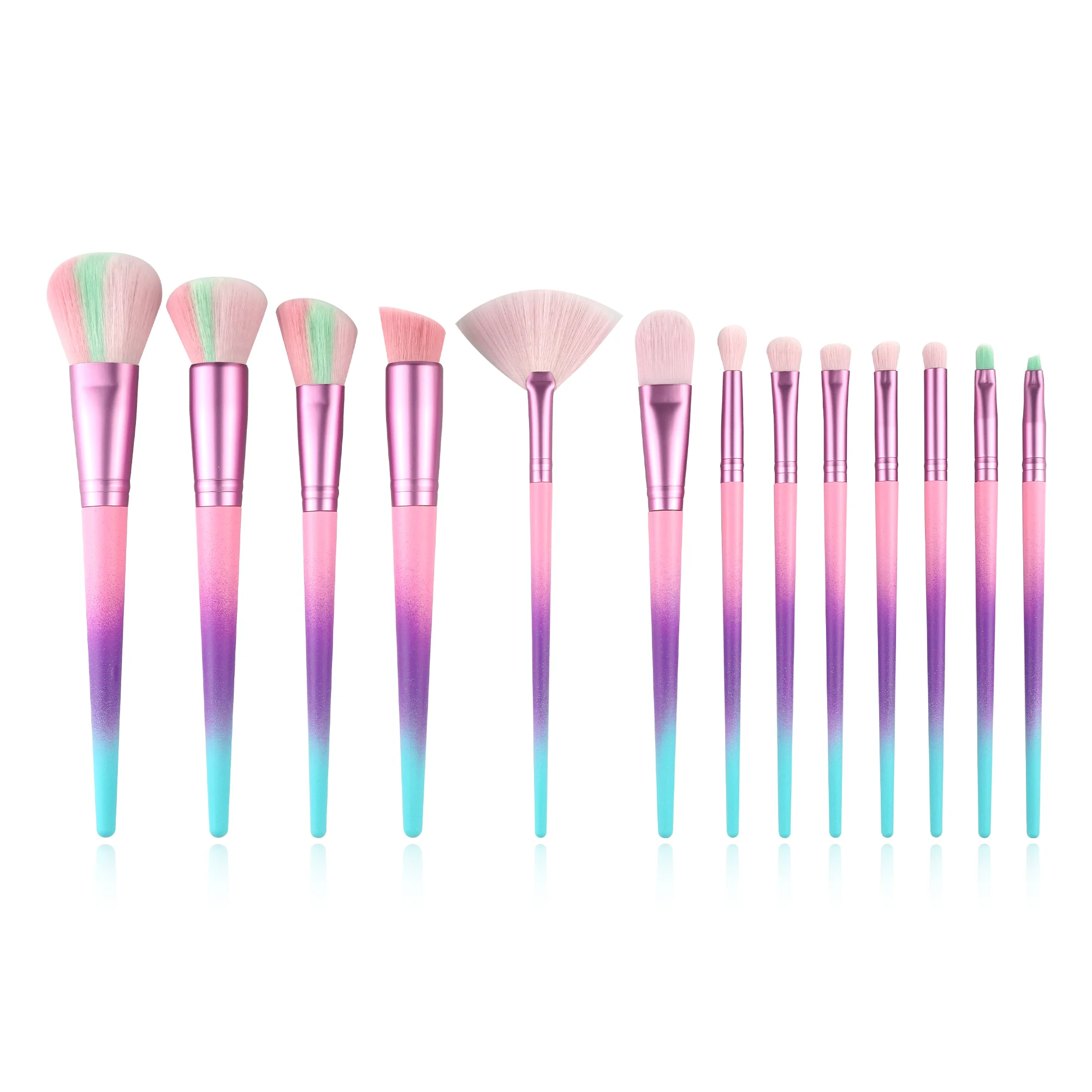 

12pcs Makeup Brush Set Pinsel Set Rainbow Brochas De Maquillaje