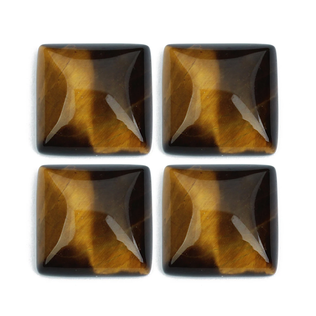 5pcs/pack Natural Stone Square Cabochon Tiger Eye/agate Flat Back Cameo Cabochon Spacers For Jewelry Diy Ring Necklace Wholesale