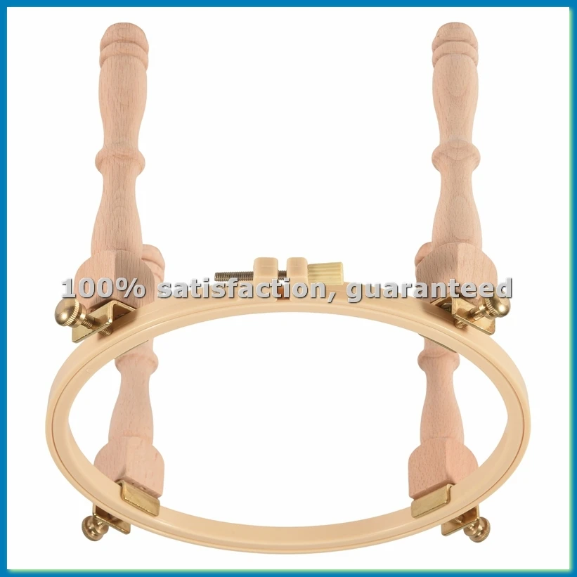 Adjustable Portable Wooden Embroidery Hoop Stand Set Stand Needlework Frame Rack Desktop Embroidery Stand-AT35