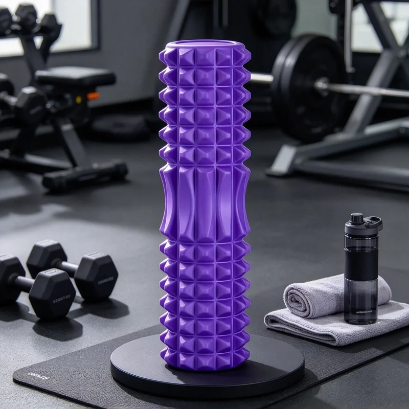 45cm Foam Roller Yoga Block Kit with Textured Surface, Deep Tissue Massage for Yoga Pilates & Home Workout
