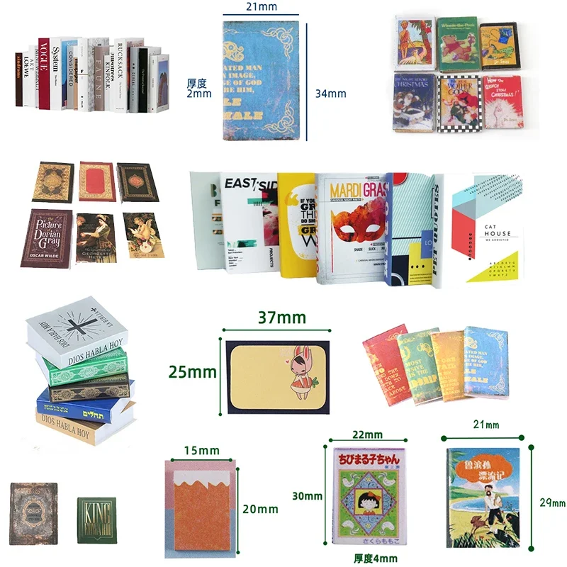 Miniature Scene Mini Books Fashion Magazine Dollhouse Furniture Mini Comic Notebook Doll House Decoration Accessories - Image 3