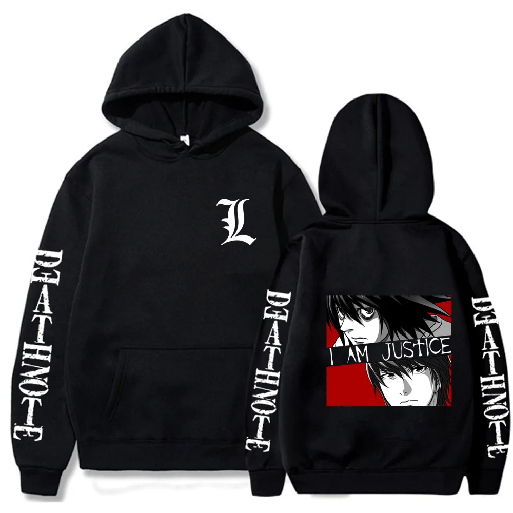 Yagami Light L·Lawliet Death Note Men's Hoodie Sweatshirt Men Womnen Fashion Brand Design Pullover Men's Fleece Hoodies