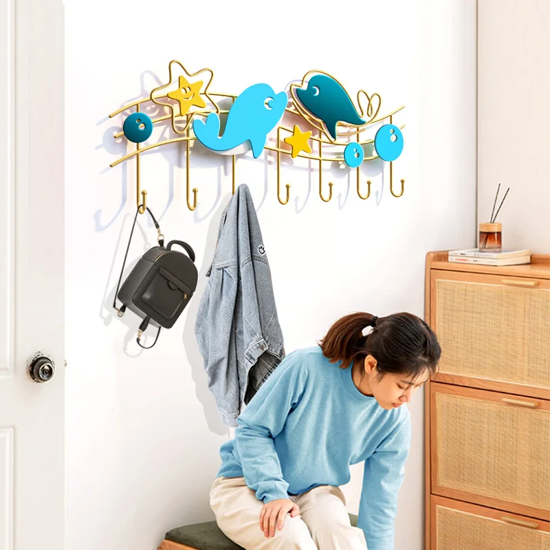 Wall Modern Coat Racks Metal Luxury Bedroom Hallway Coat Racks Plastic Wall Storage Display Open Arara De Roupa Trendy Furniture