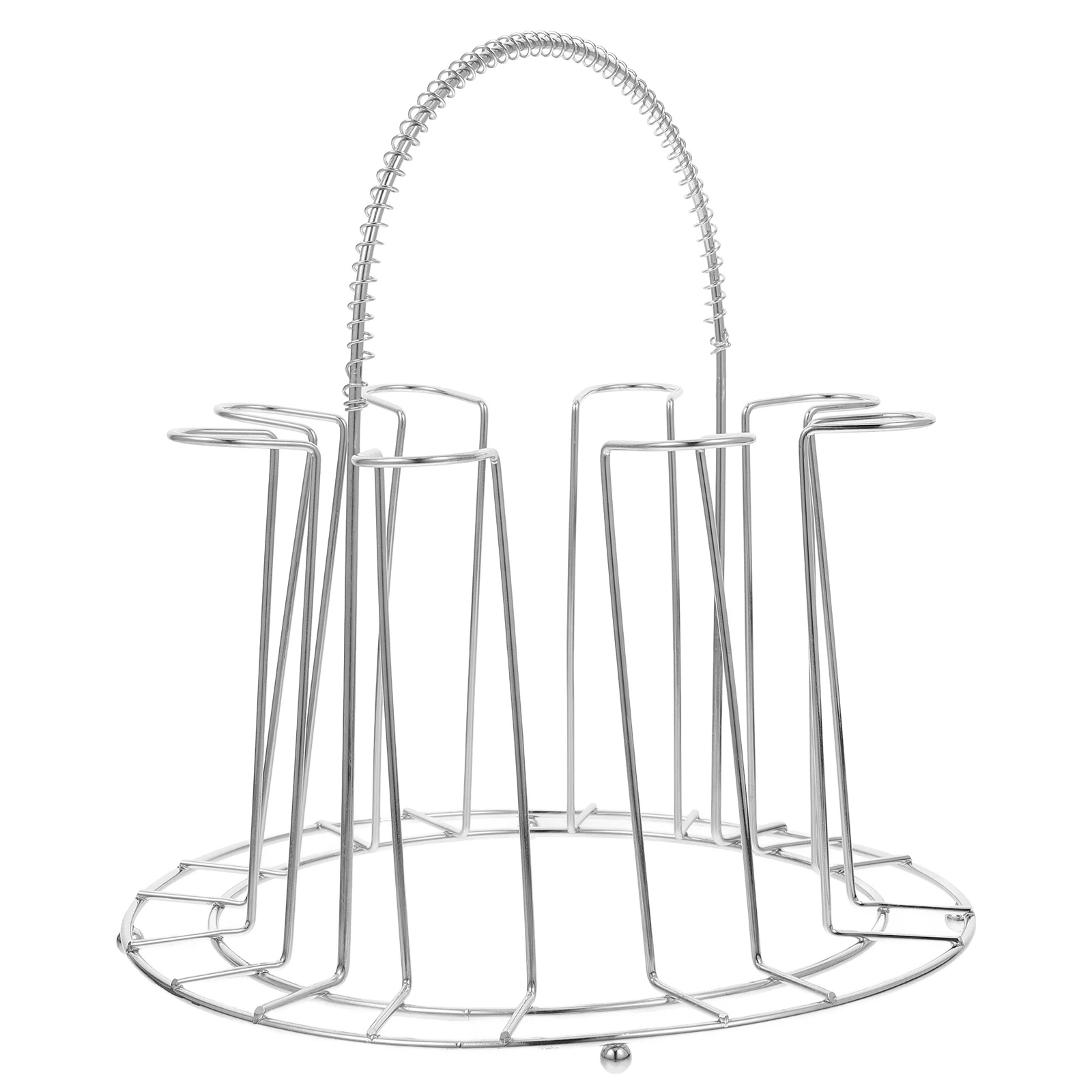 

8 Glass Holder Stainless Steel Minimalist Home Decor Eight Glasses Capacity Water Draining Kitchen Bottle ganizer