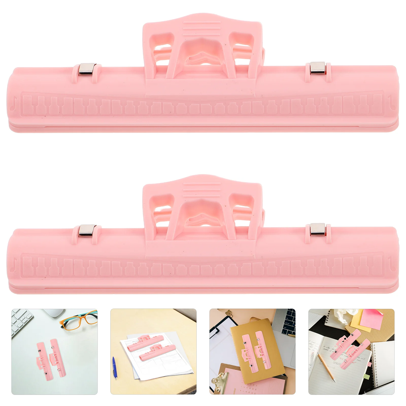

2Pcs Large Plastic Clip for Music Sheets Creative Design Durable Stable Music Holder Page Clip Multifunctional Document