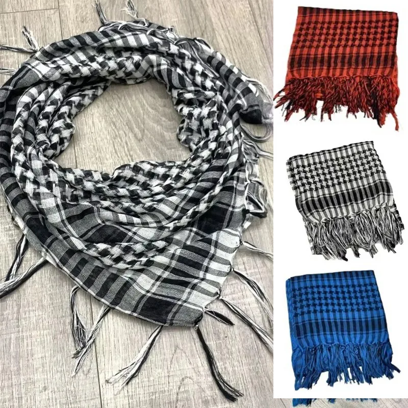1/3/6 stücke Klassische Headwrap Shemagh Schal Für Sonnenschutz Arabischen Keffiyeh Kopftuch Arabischen Dubai Headcover Ethnische Hijab Schal