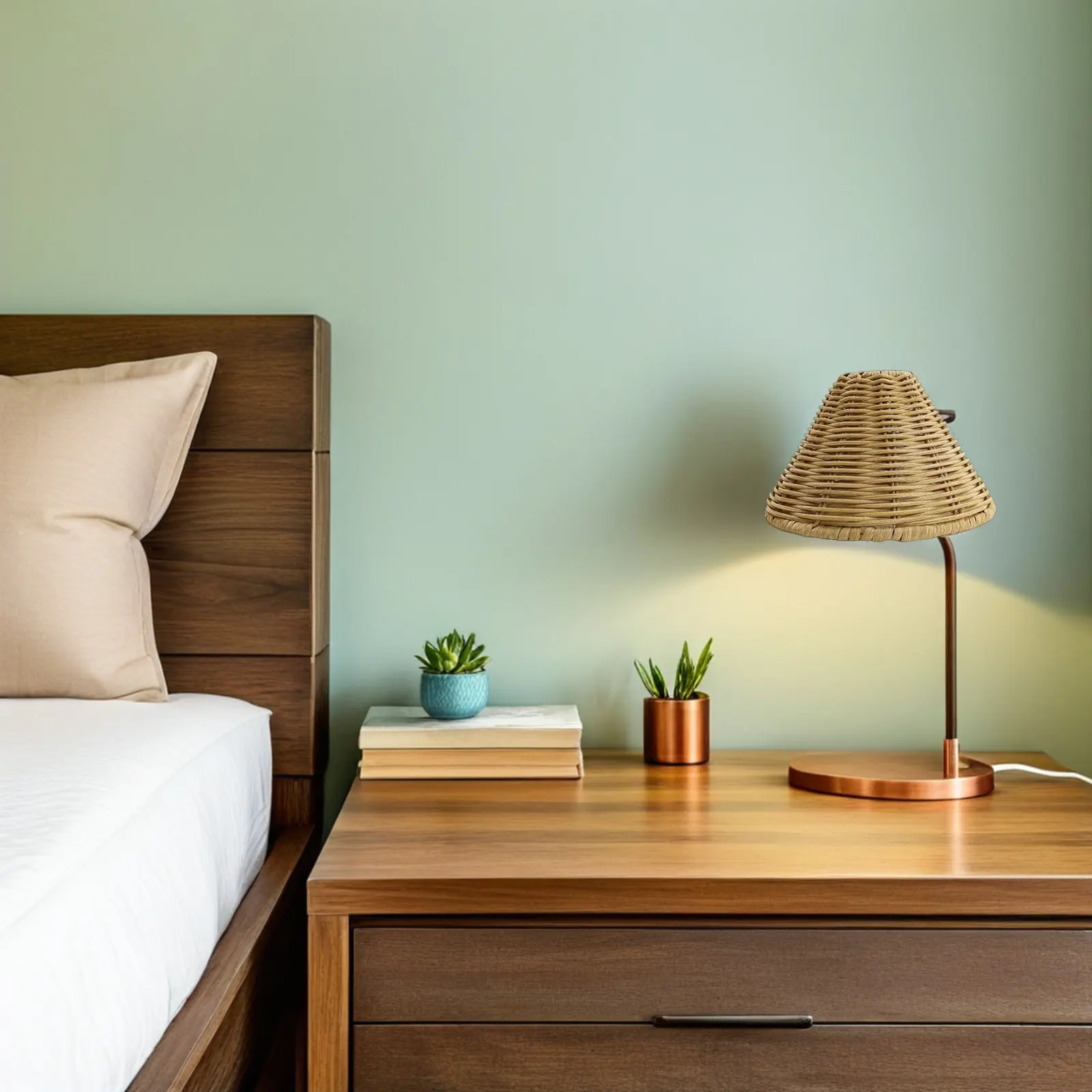 

Cone Rattan Lampshades Replacement Clip-on Chandelier Lamp Shade 6.29 X 4.32 X 1.97 Inch for Floor Lamps Pendant Light Wall