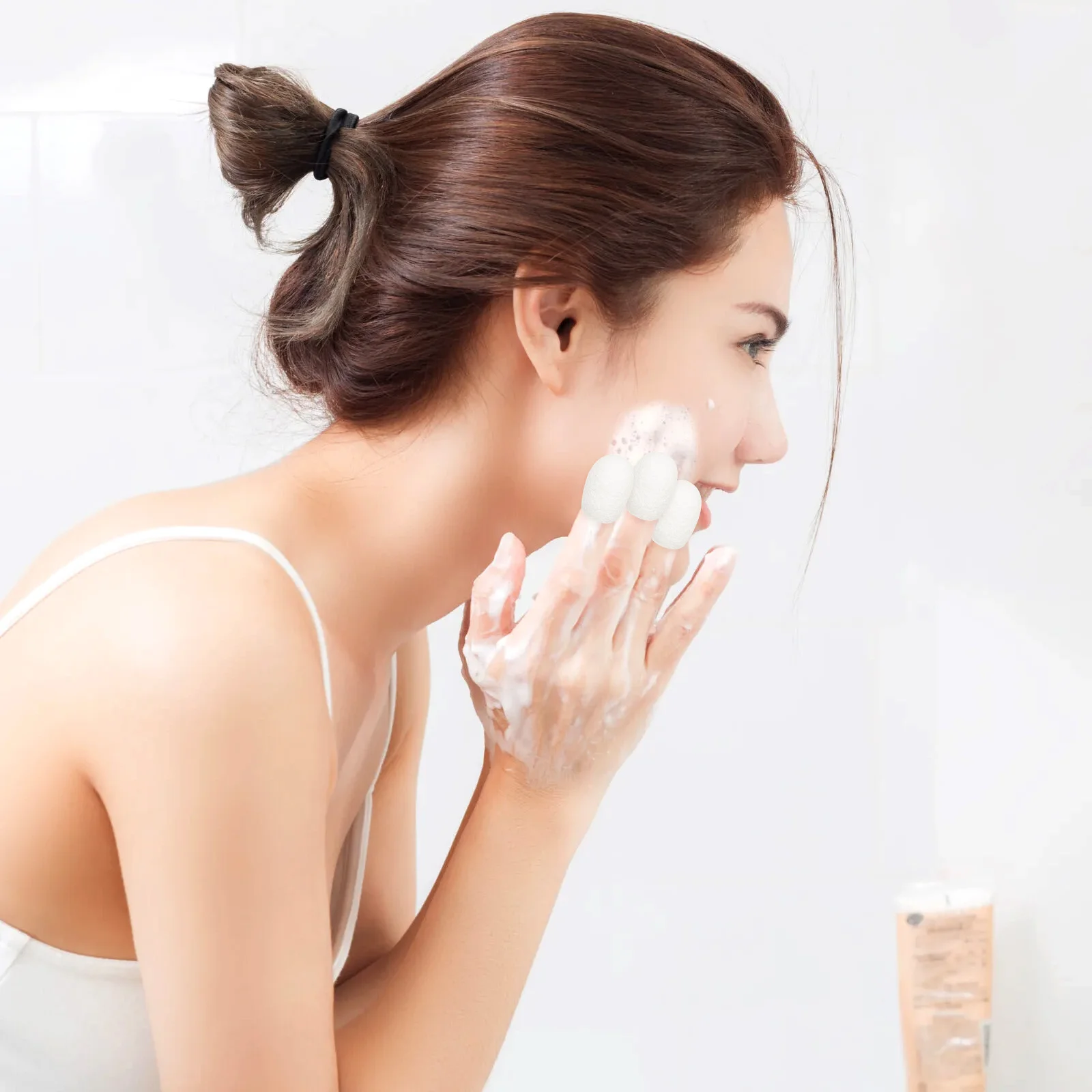 Boules de nettoyage du visage, 30 pièces, exfoliant organique, nettoyage en profondeur des points noirs, élimine les peaux mortes, teint en douceur et plus lisse