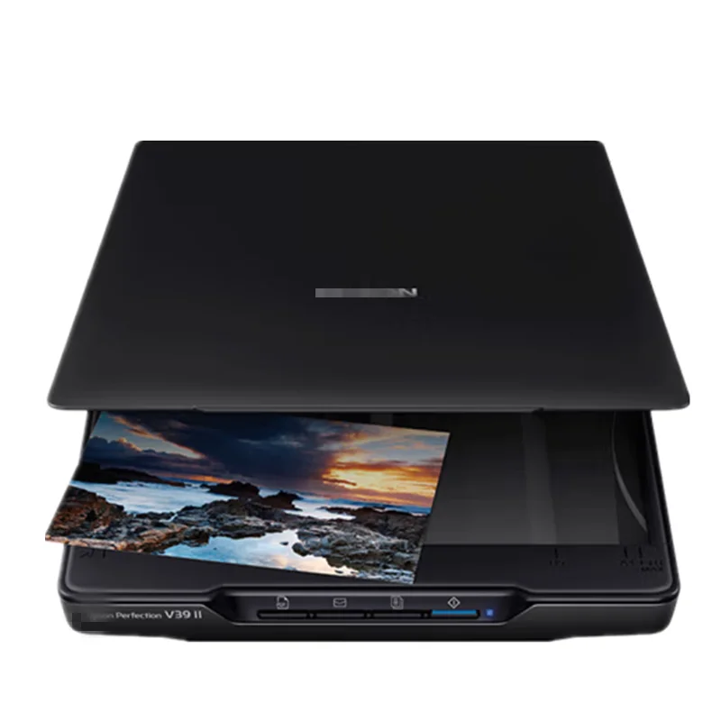 

Original New Perfection V19II A4 Flatbed Scanner HD Color Photo Document Scanner Home Office USB Power Supply 4800dpi