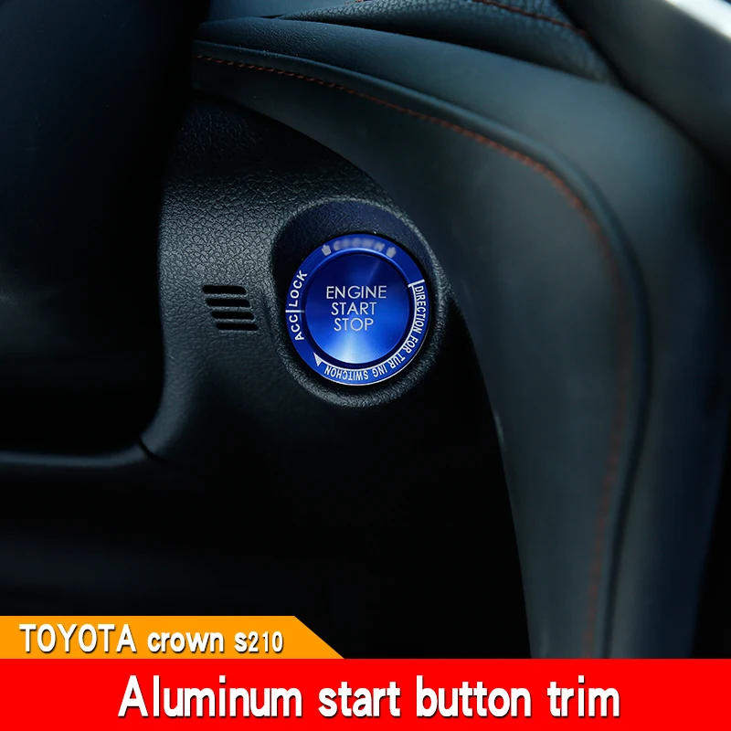 Automobile start button decorative sticker is suitable for Toyota Crown one-button start interior modification accessories.