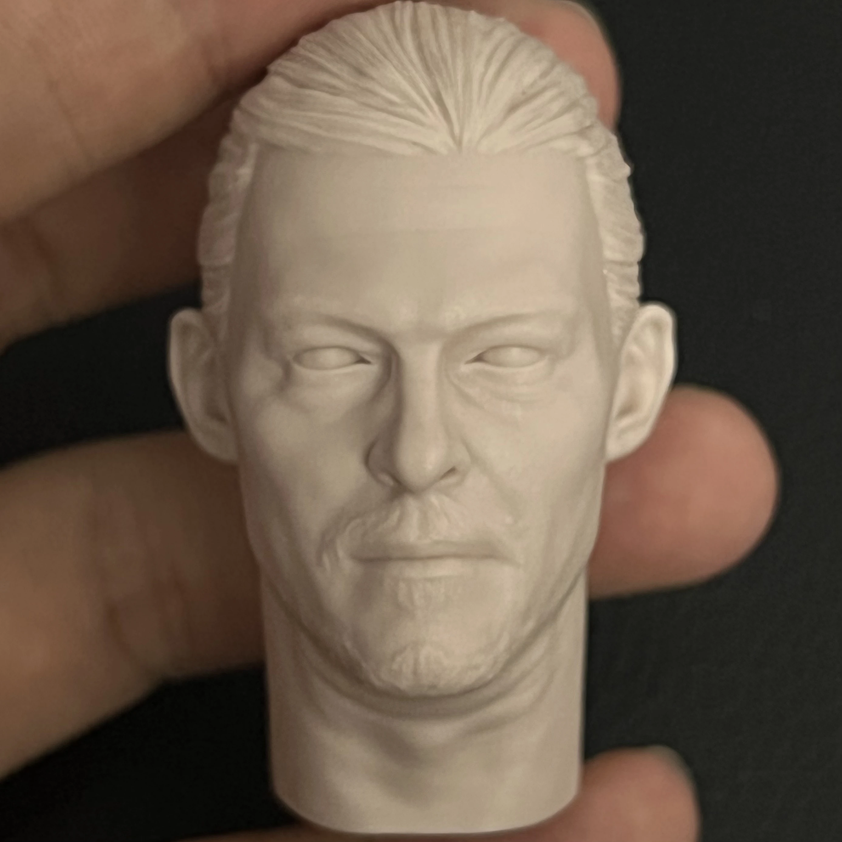 Unpainted 1/6 Scale Soldier Norman Reedus Head Sculpt Model Accessories For 12