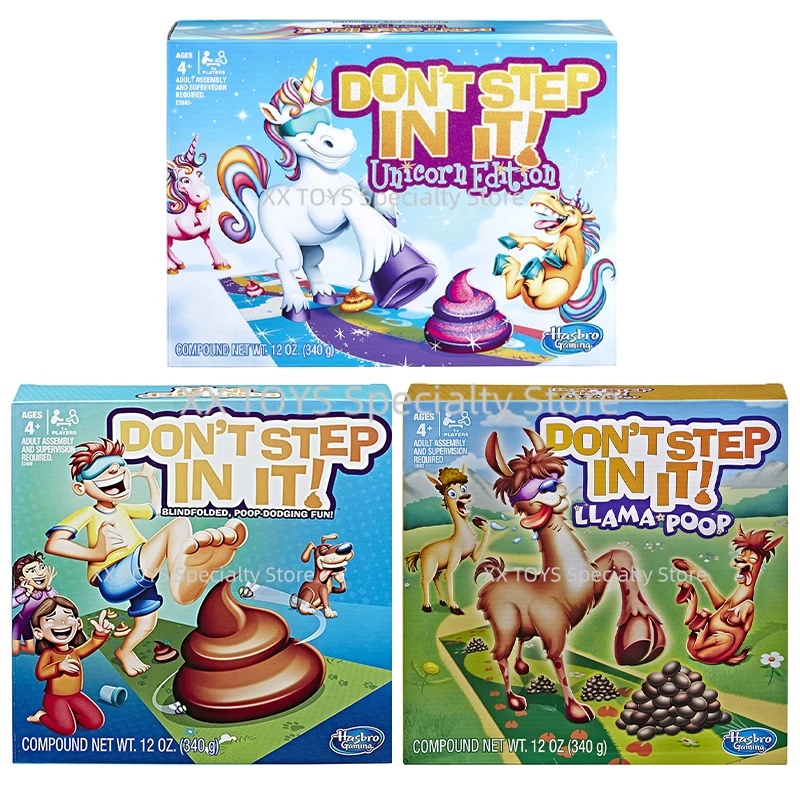 

Don't Step In It! Llama Poop Unicorn Edition Stomping On Shit Game Blindfolded Poop-Dodging Fun Parent-Child Family Party Games