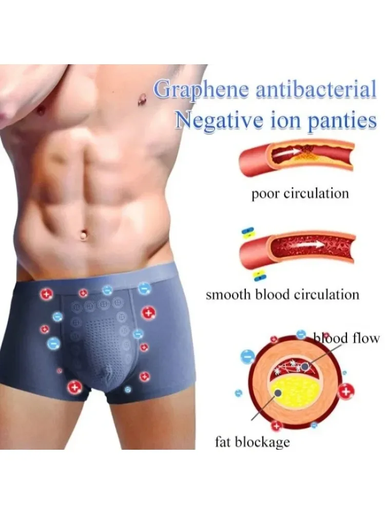 Mannen Boxershort met Anion Technologie Antibacterieel, Naadloos, Middelhoge Taille, Comfortabel en Ademend, Massage Design, Meerdere Kleuren - afbeelding 2