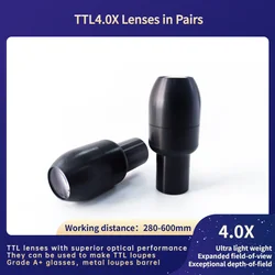 Burite New Arrival TTL Loupes 4.0X Lenses In Pairs 4X TTL(Through The Lenses) The Len Used To Make TTL Dental Surgical Loupes