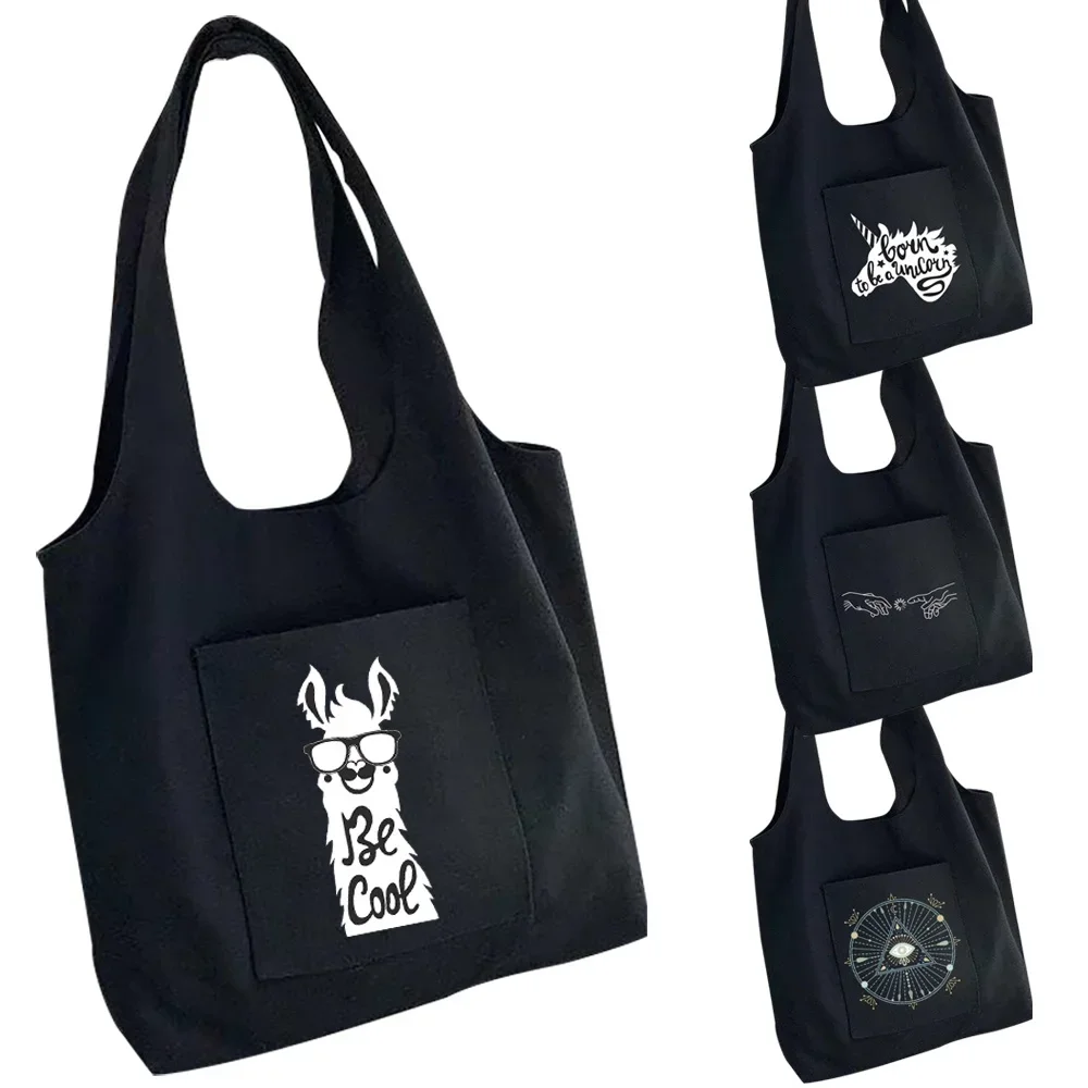 

Womens Handbag Shopper Bag Travel Kpop Large Tote Bag Messenger Shoulder Bag Washable Foldable Printed Side Bags Large Capacity