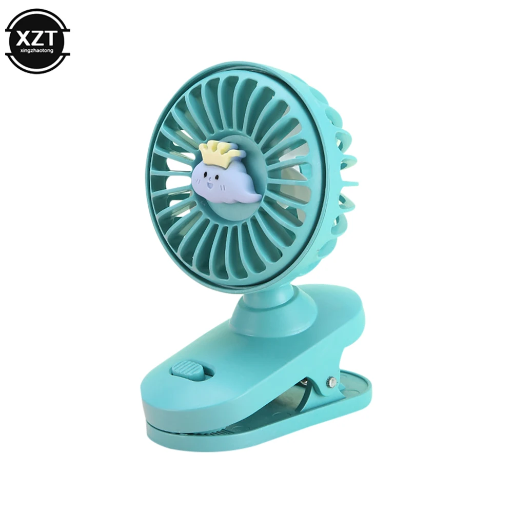 Mini Cartoon Clip Fan USB Charging Ultra-quiet Large Wind High Quality Portable Desktop Cooling Ventilador
