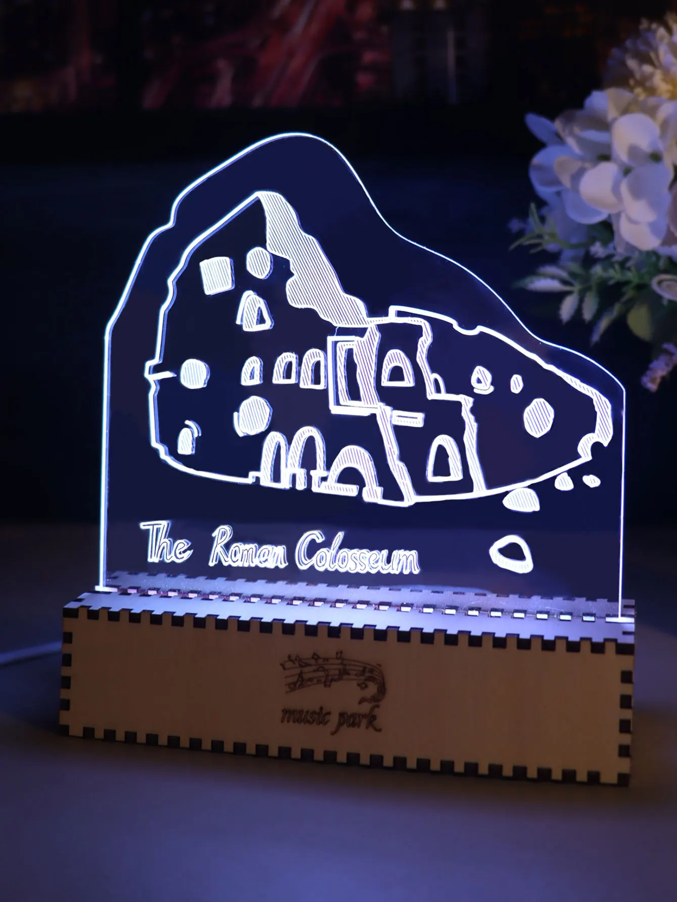 Regali di edifici famosi per le migliori amiche Donne Puzzle 3D Inciso Luce notturna Regalo di amicizia a lunga distanza per lei Bestie Soul Sis