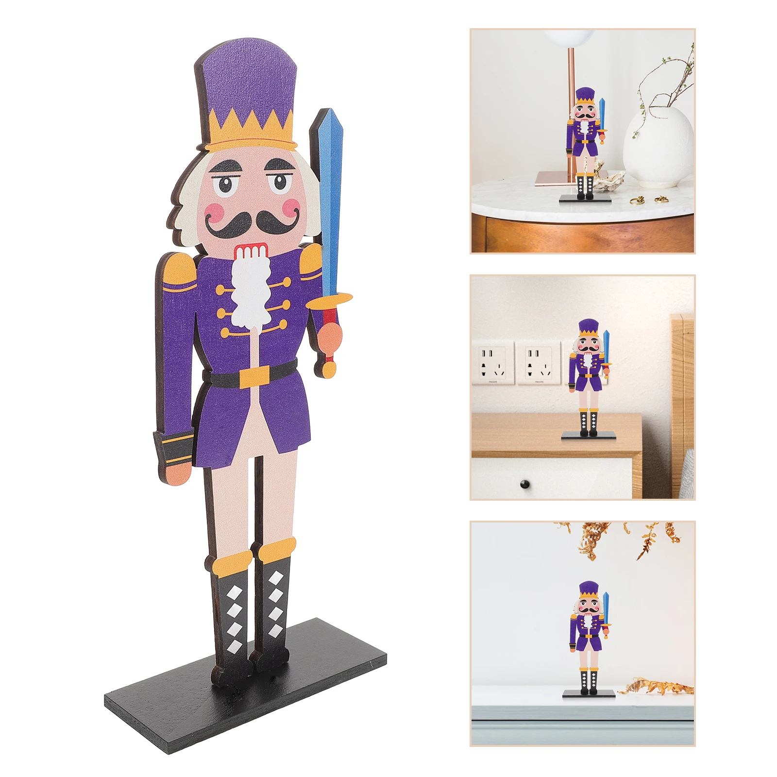 

Party Nutcracker Ornament Christmas Decor Home Table Fireplace Decorations Holiday Wood Ornaments Man