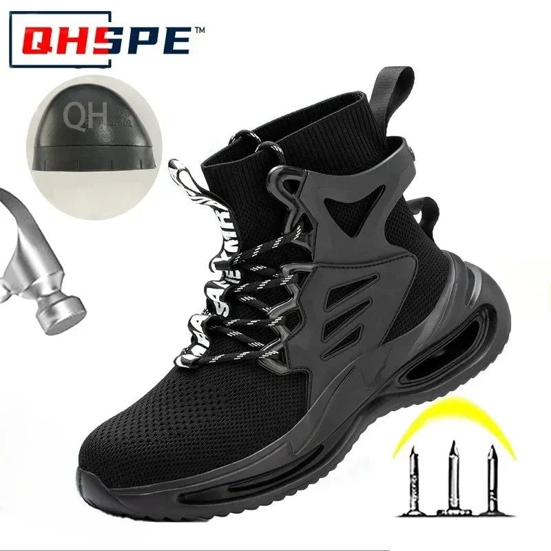 

Steel Toe Men's Anti Smashing and Anti Stabbing Steel Toe Protective Safety Shoes Are Lightweight, Breathable and Comfortable