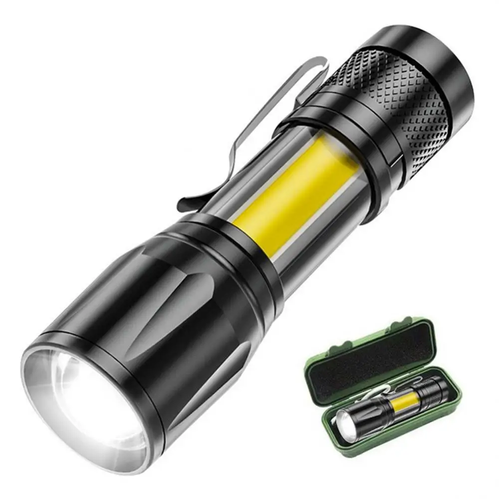 Mini Flashlight Portable Adjustable USB Rechargeable LED Flashlight High Power Focus Lantern Lamp Waterproof Night Light