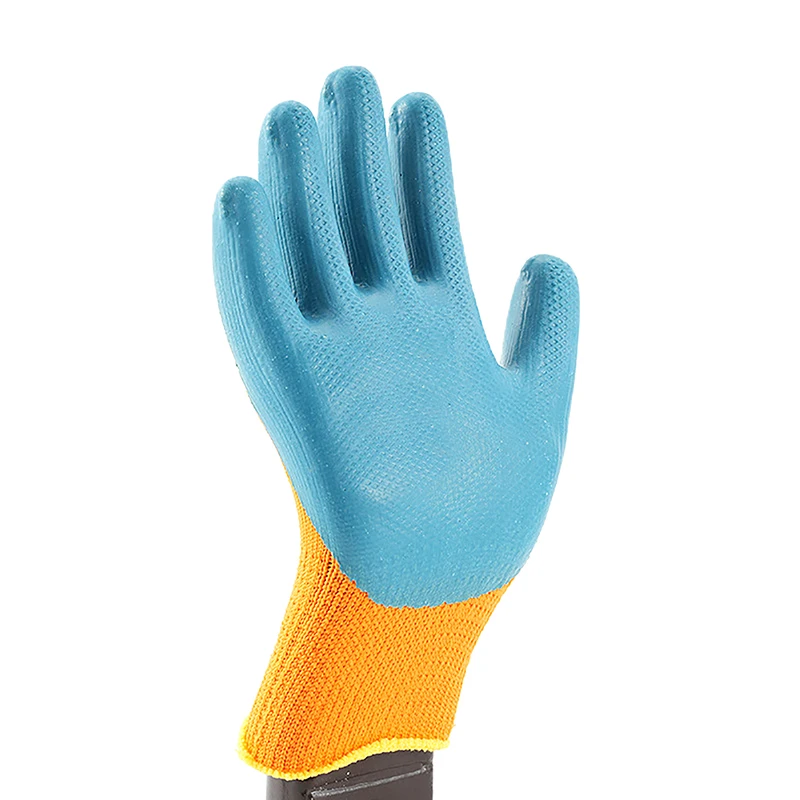 Guantes de goma para neumáticos engrosados y Aterciopelados, resistentes al desgaste, antideslizantes, protección laboral para obras de construcción, Invierno