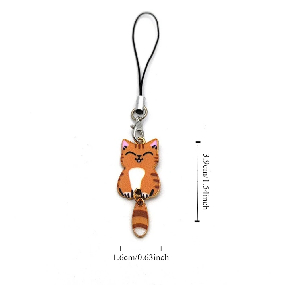 Cute Cat Phone Strap Lanyards For Case Strap Decoration KeyChain Mobile Phone Strap Phone Hanging Charms