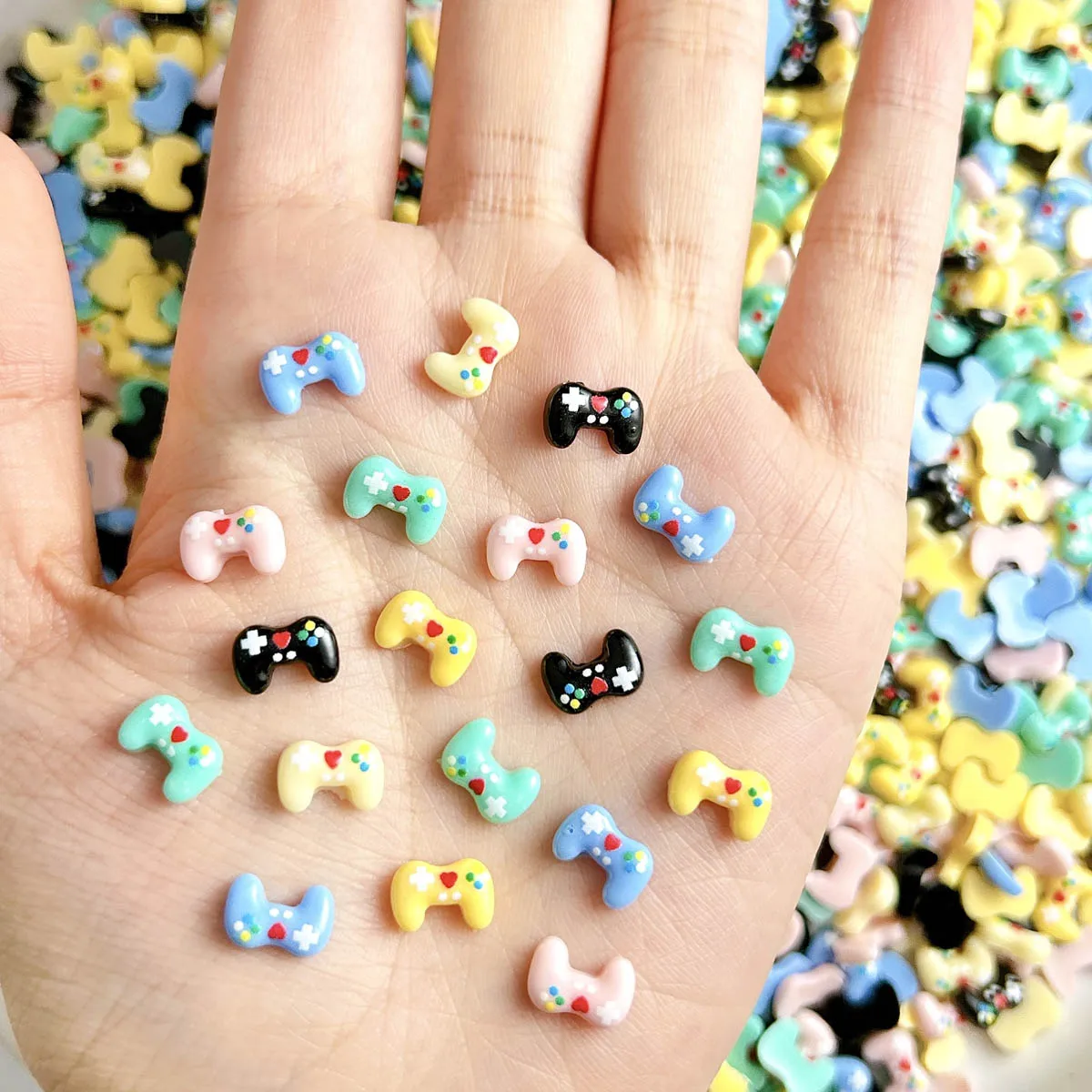 

3D Multi-colors Simulated Game Console Nail Art Decorations Creative Cute Game Controller Rresin Nail Charms DIY Nails Crafts