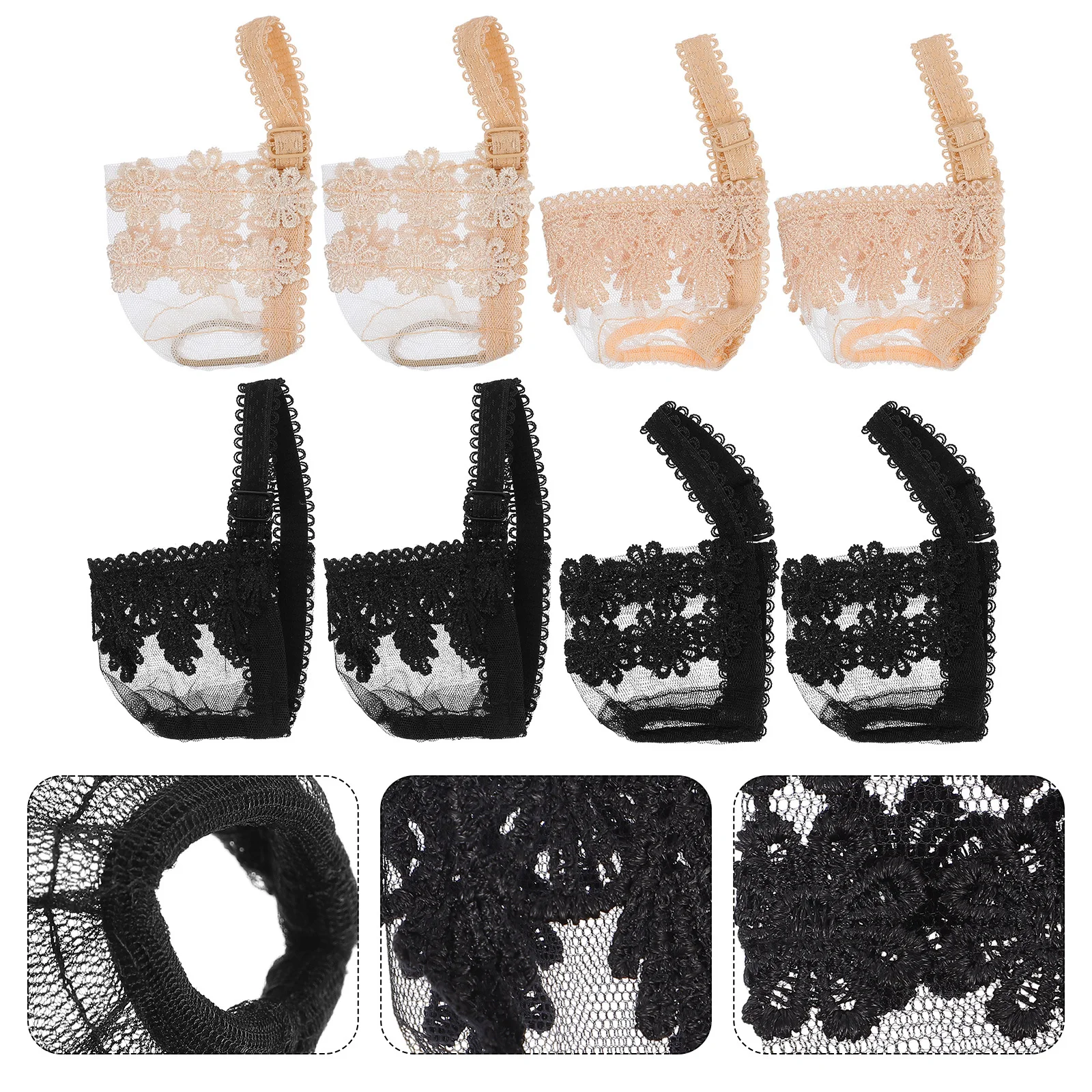 

4Pairs Anti Slip Heel Straps Detachable Lace Shoe Belts High Heels Sandal Bands Elastic Shoe Straps Shoes Shoelaces