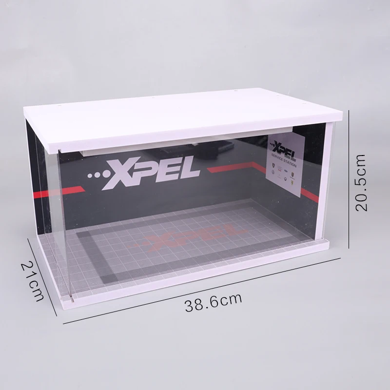 1:18 Carro Modelos Estacionamento Sólido Estacionamento Garagem Modelo Com luzes E Acrílico Dust Cover