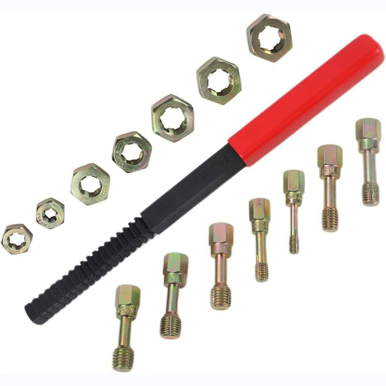 15Pcs Metric Thread Chaser Set Thread Inserts and Repair Kits in 4 Sizes Universal Re-Threading Tool