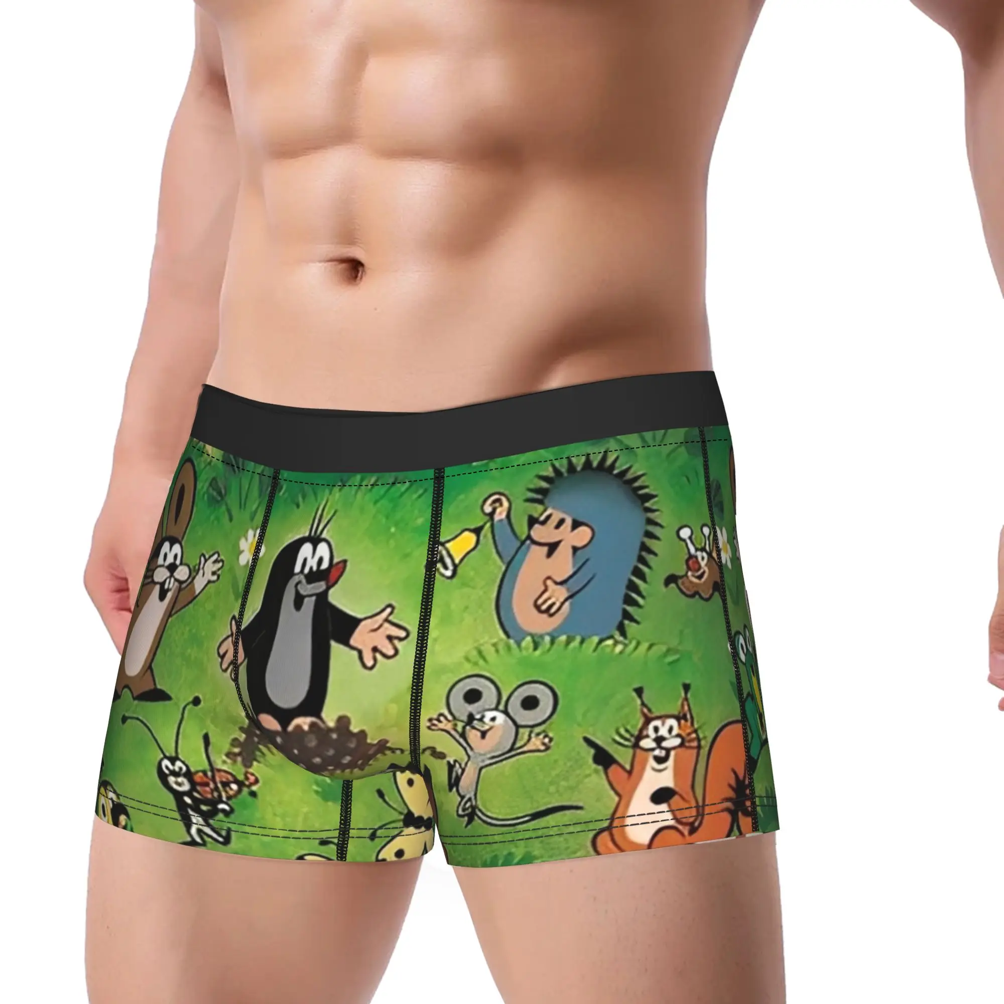 Men The Little Mole Cartoon Animal Boxers HumorousGift Underwear  Boxer Shorts