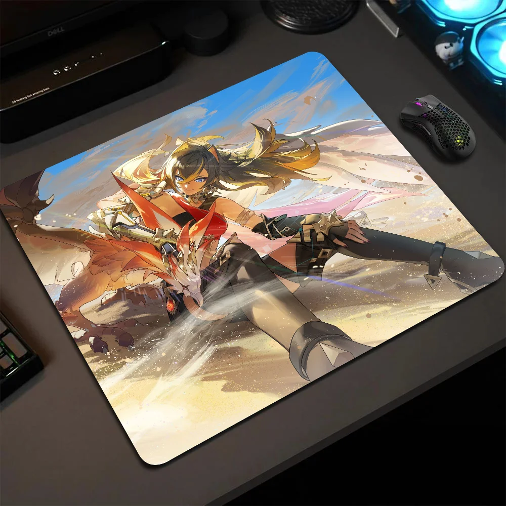 

Dehya Genshin Impact Mousepad Small LockEdge Mouse Pad For Gamers Computer Desk Pad Rectangular Anti-slip Rubber