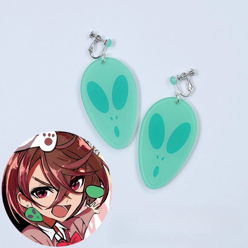 Anime DAN DA DAN Earstud Cosplay Momo Ayase Pendants Ear Hook Alloy Earrings Jewelry Eardrop Accessories Ear Clip Xmas Props