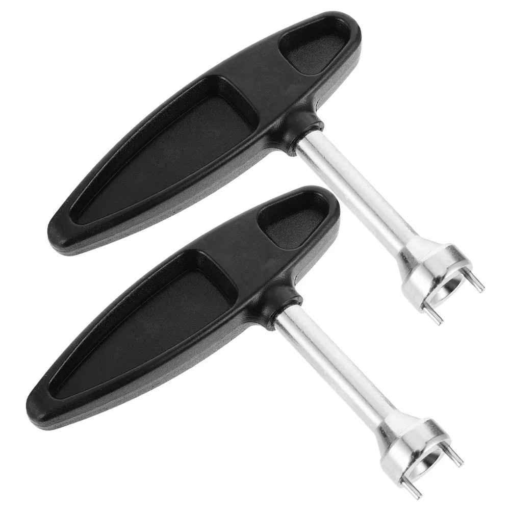 

2pcs Golf Shoe Spikes Tools T-shaped Wrench Black Men Durable Stainless Steel Golfs Training Accessories Spike Remover